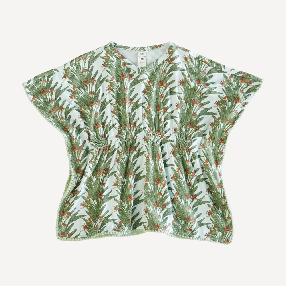 Kate Quinn Birds of Paradise Poncho Coverup Size 5Y Bamboo